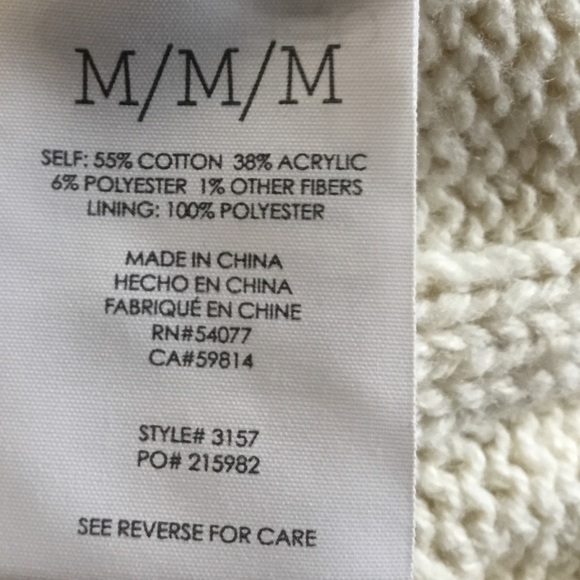 Cabi Cable Knit Lace Up Layered Cream Sweater Medium - Picture 7 of 7